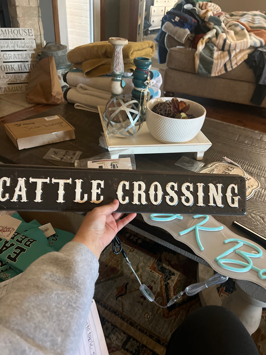 Cattle crossing sign