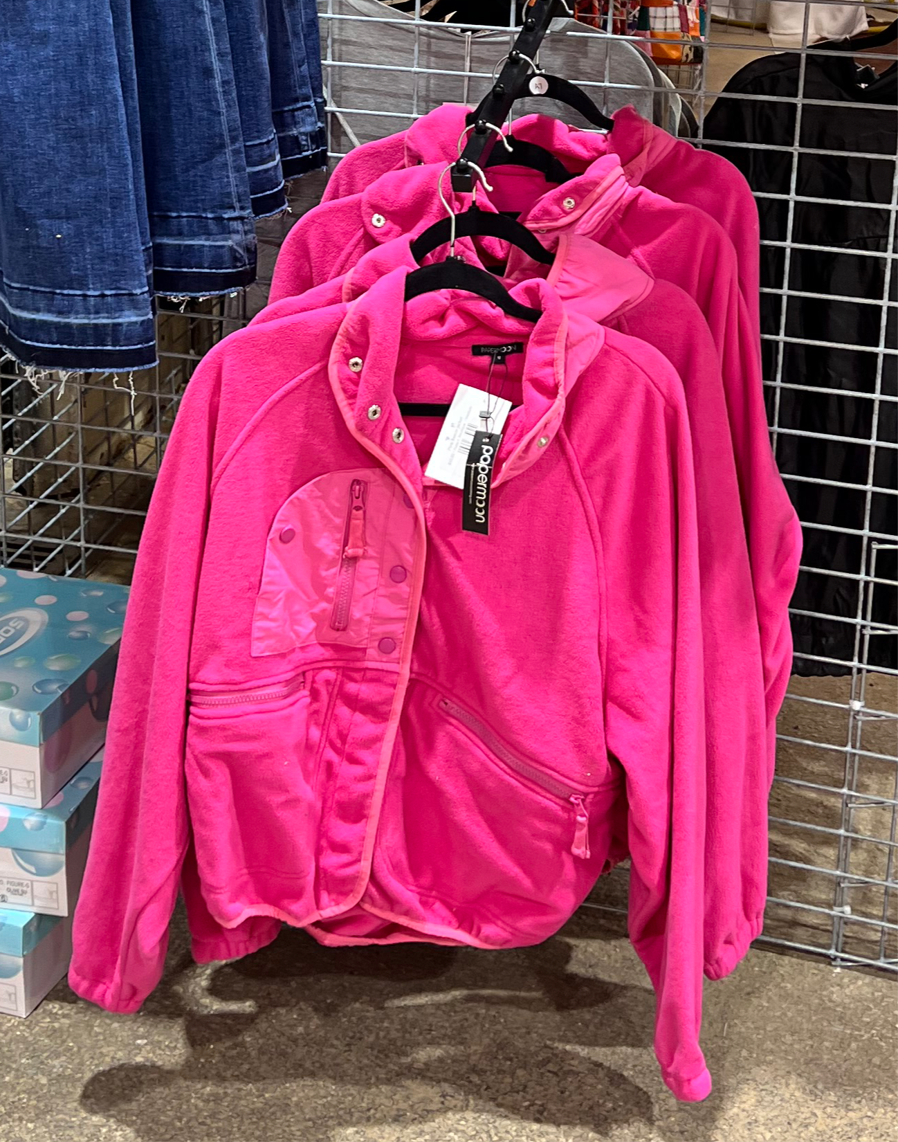 Pink fleece jacket