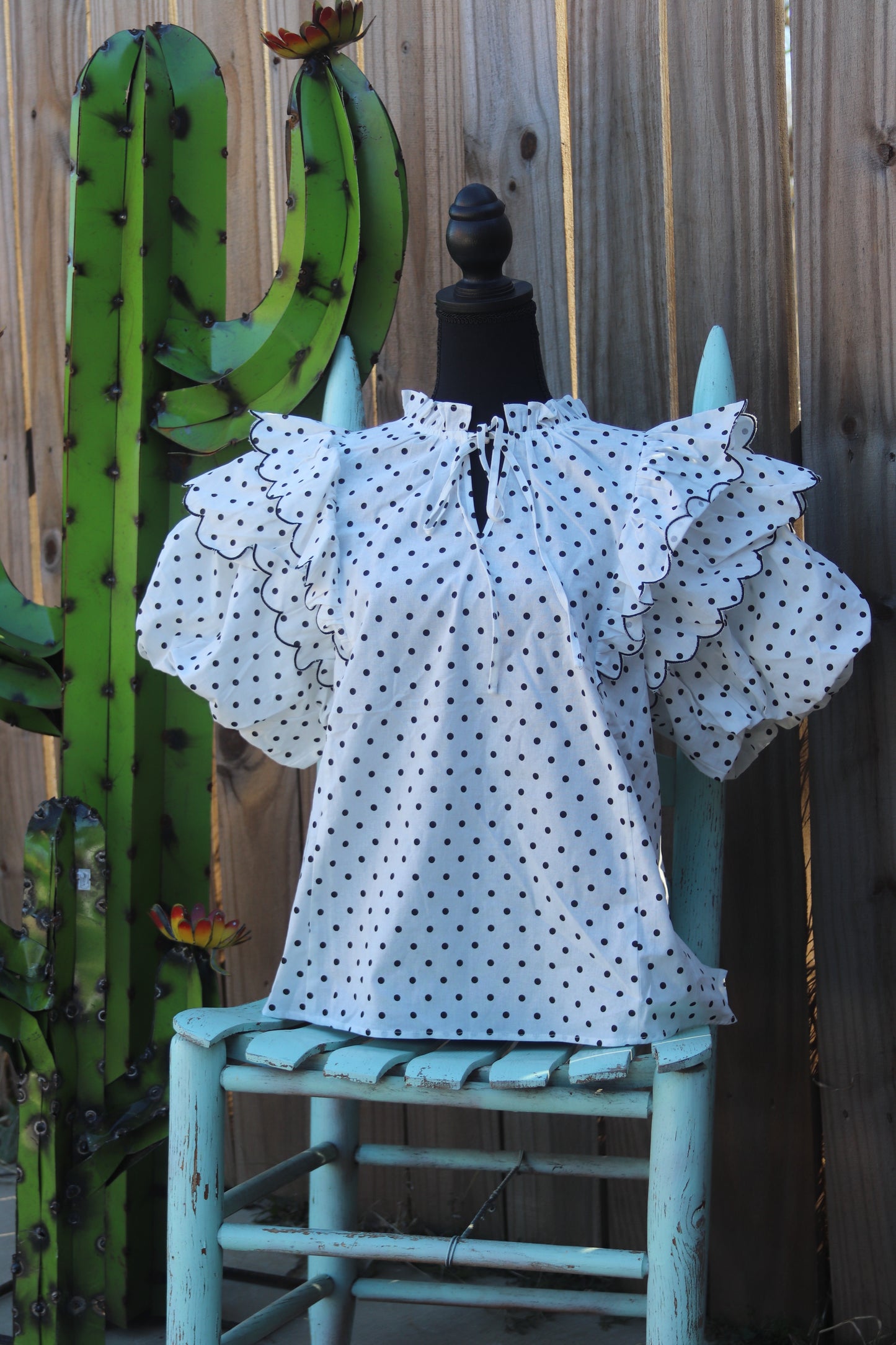 Polka dot top