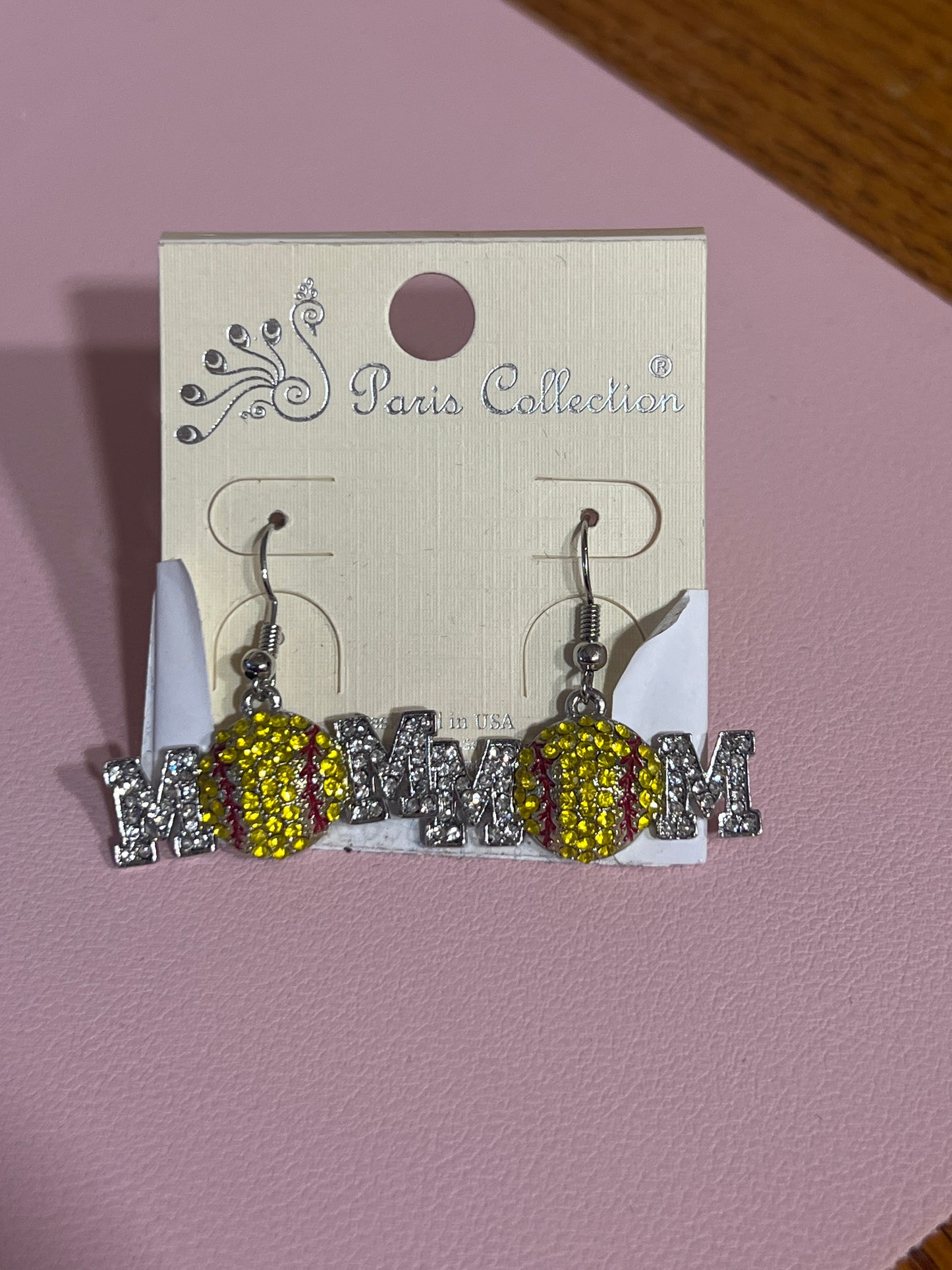 Softball mom earrings