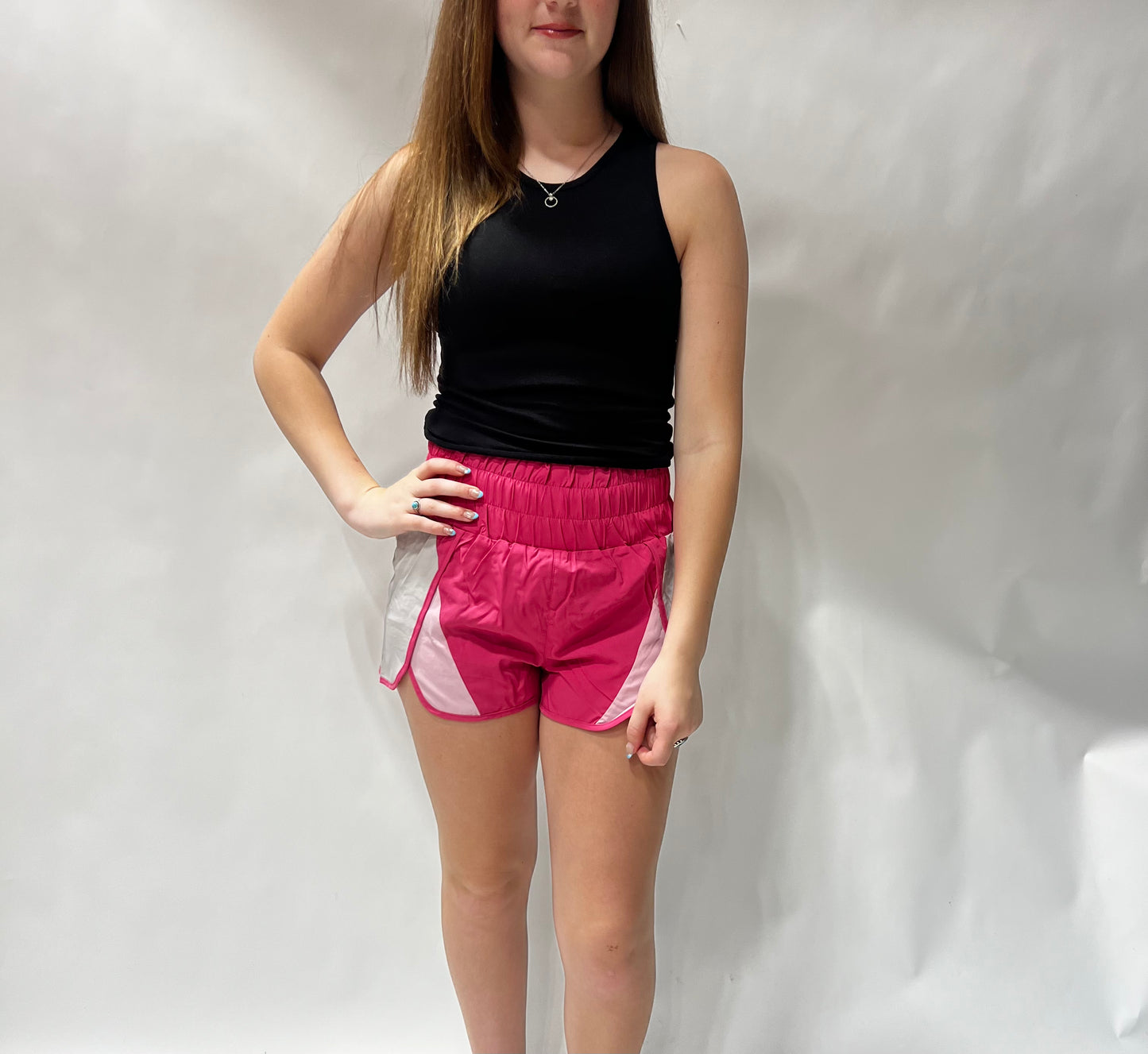 Pink active shorts