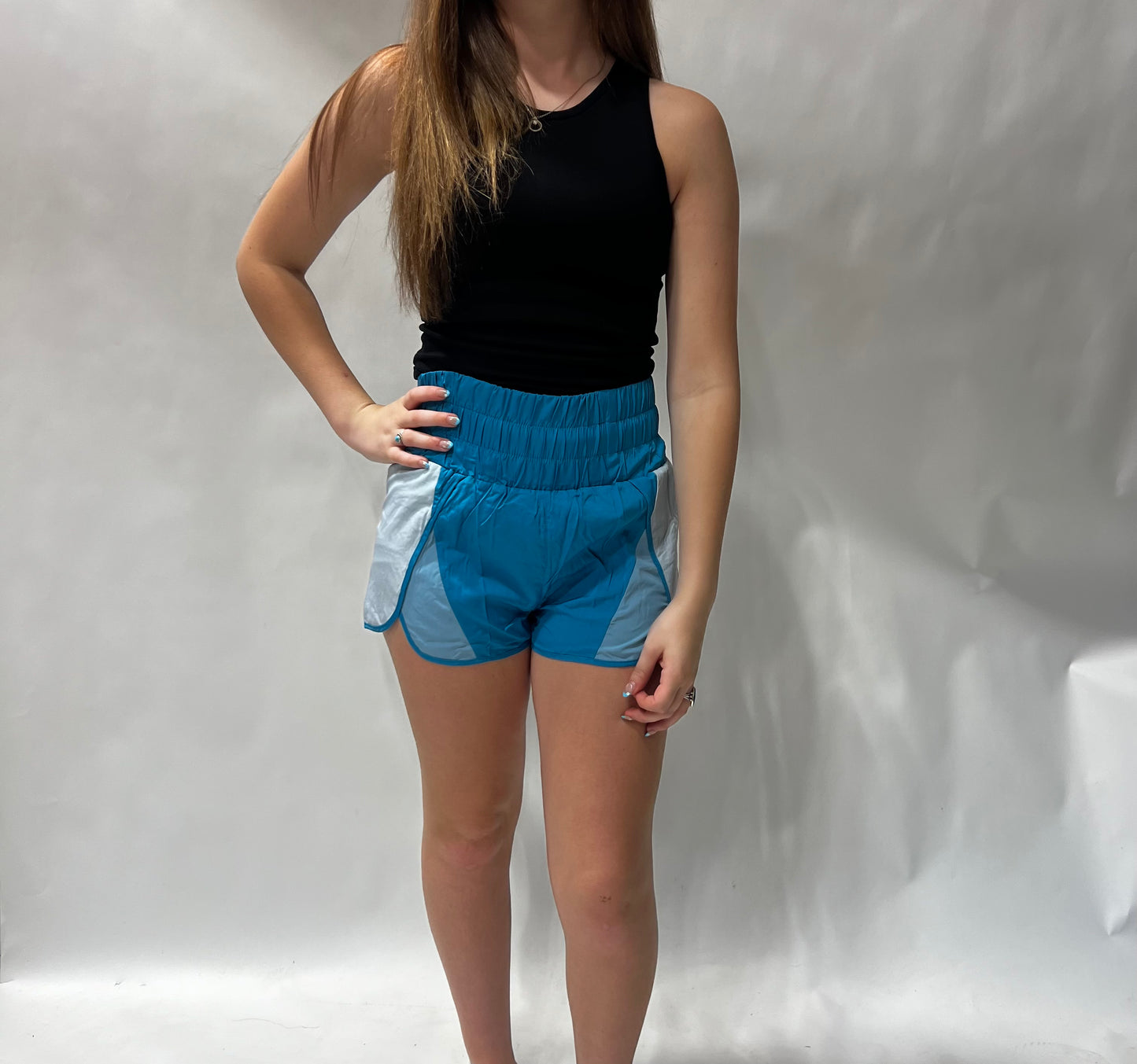 Blue active shorts