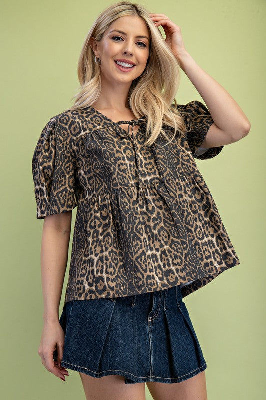Cheetah bow top