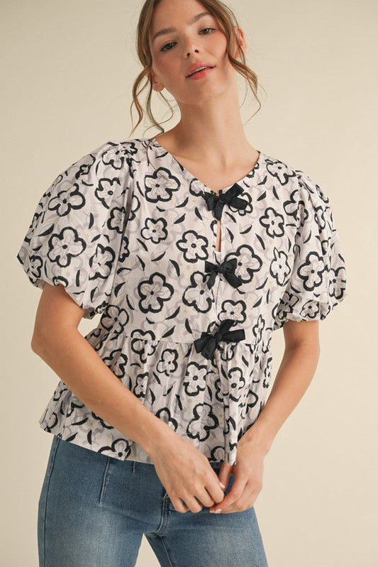 Floral bow top