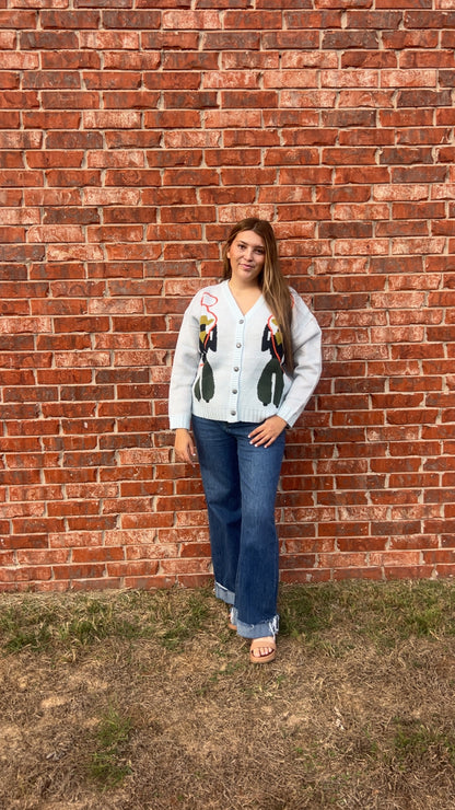 Neon cowboy cardigan