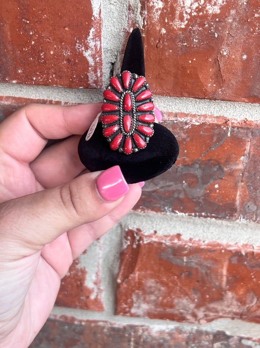 Size 6 1/2 red spiny ring