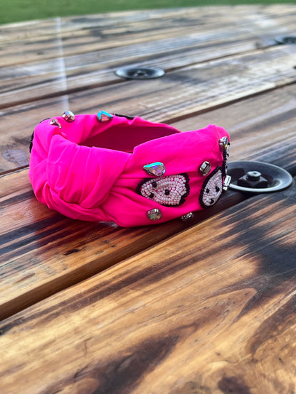 Pink ghost head band