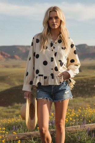 Polka dot long sleeve