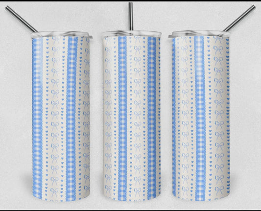 Blue bows 20 oz tumbler