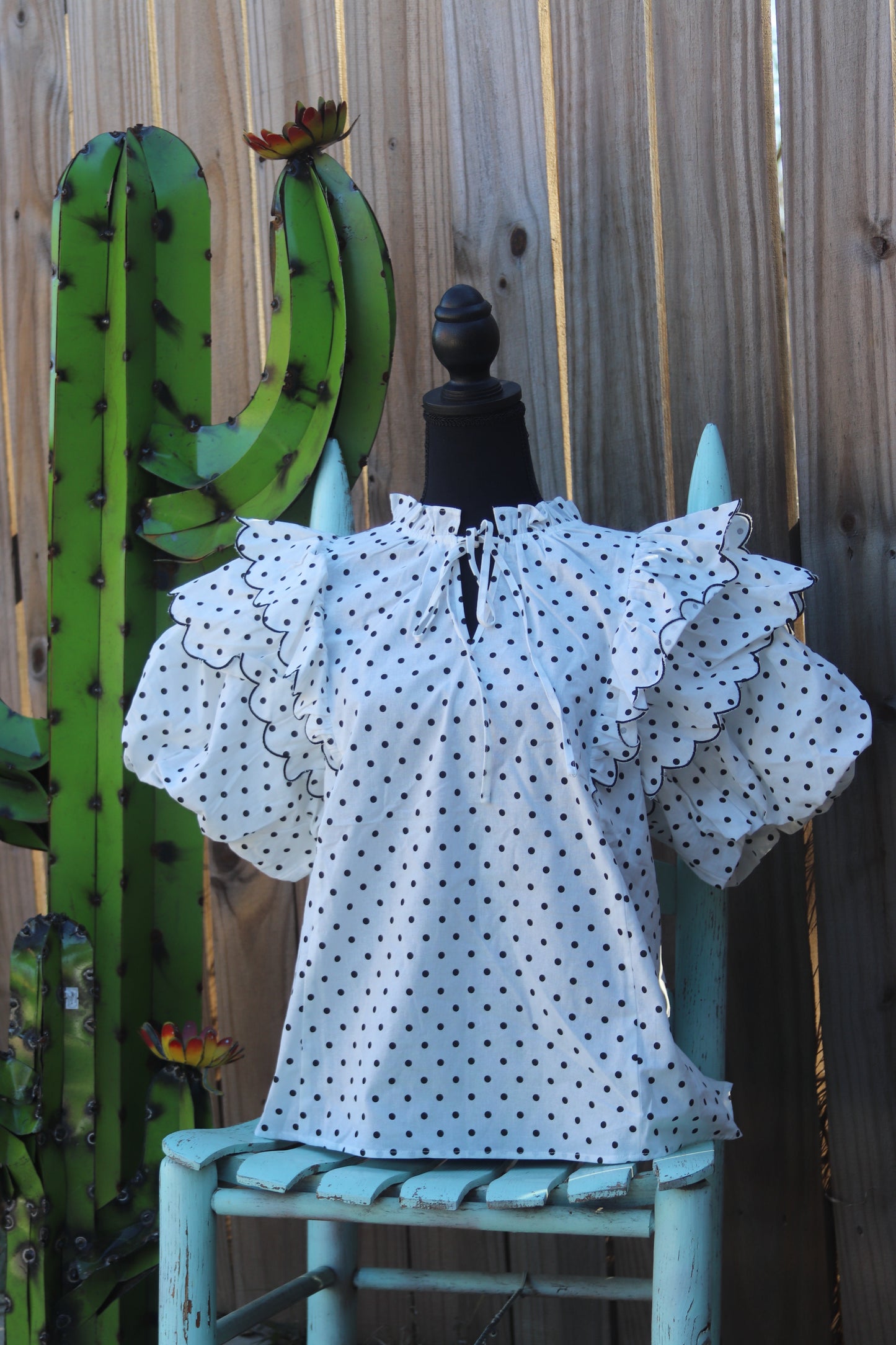 Polka dot top