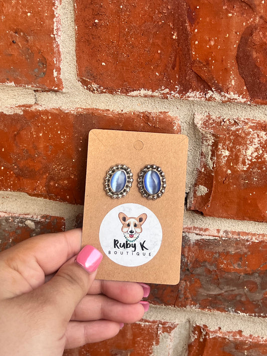 Moon stone earrings