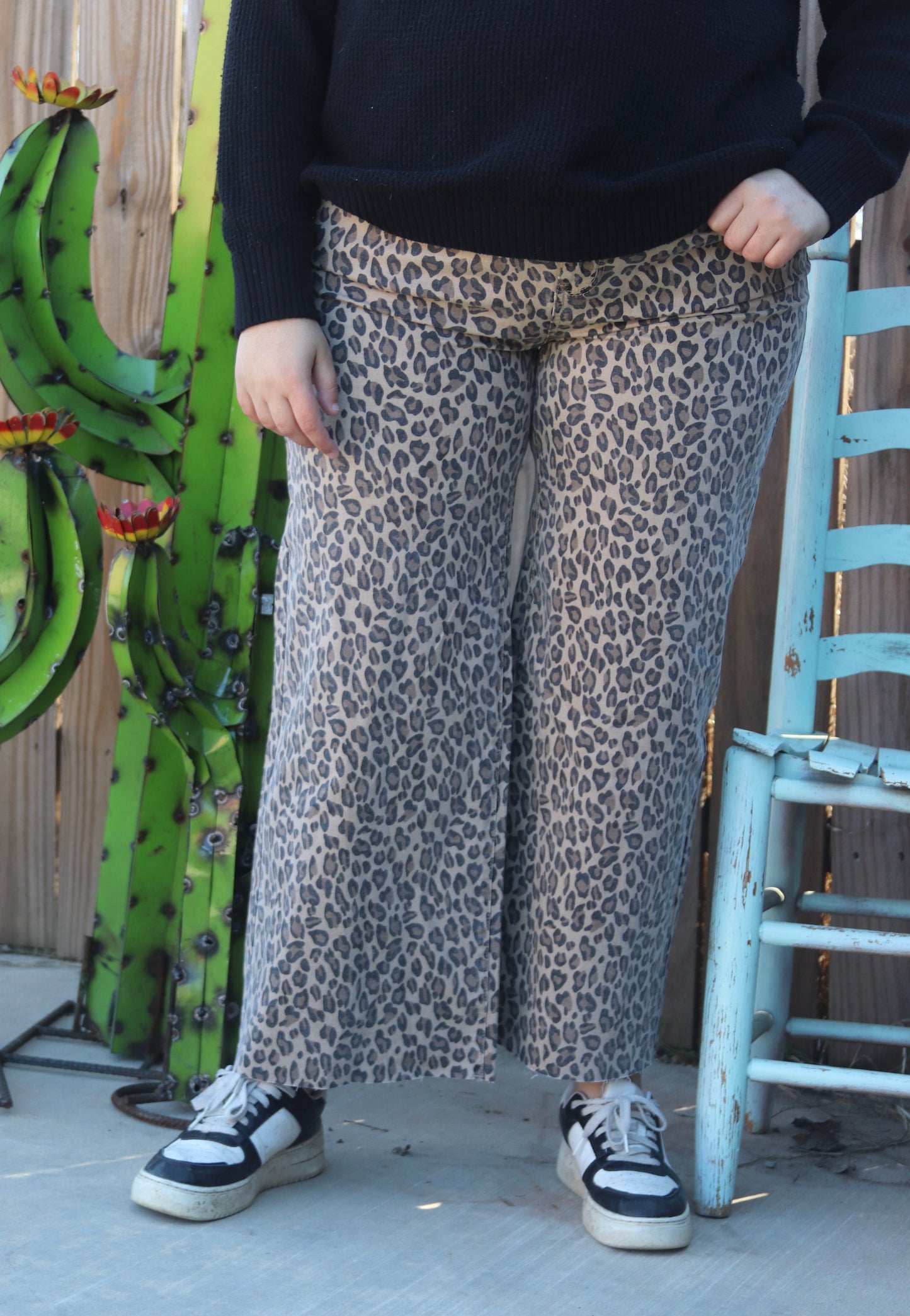 Cheetah plus size jeans