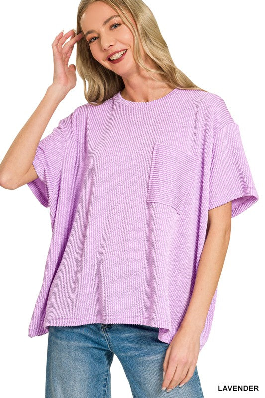 Ribbed pocket top