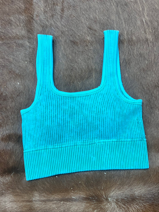 Padded bra top (Kelly green)