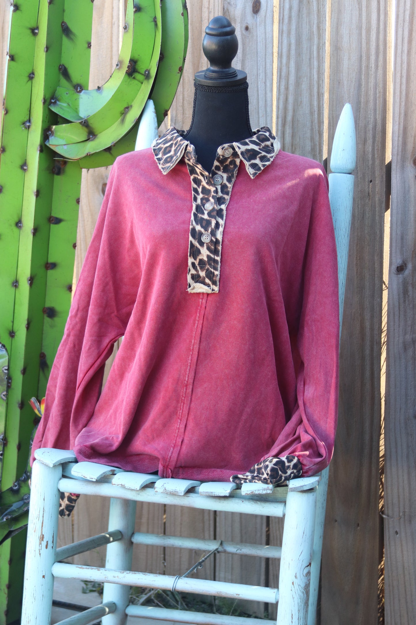 Red cheetah top