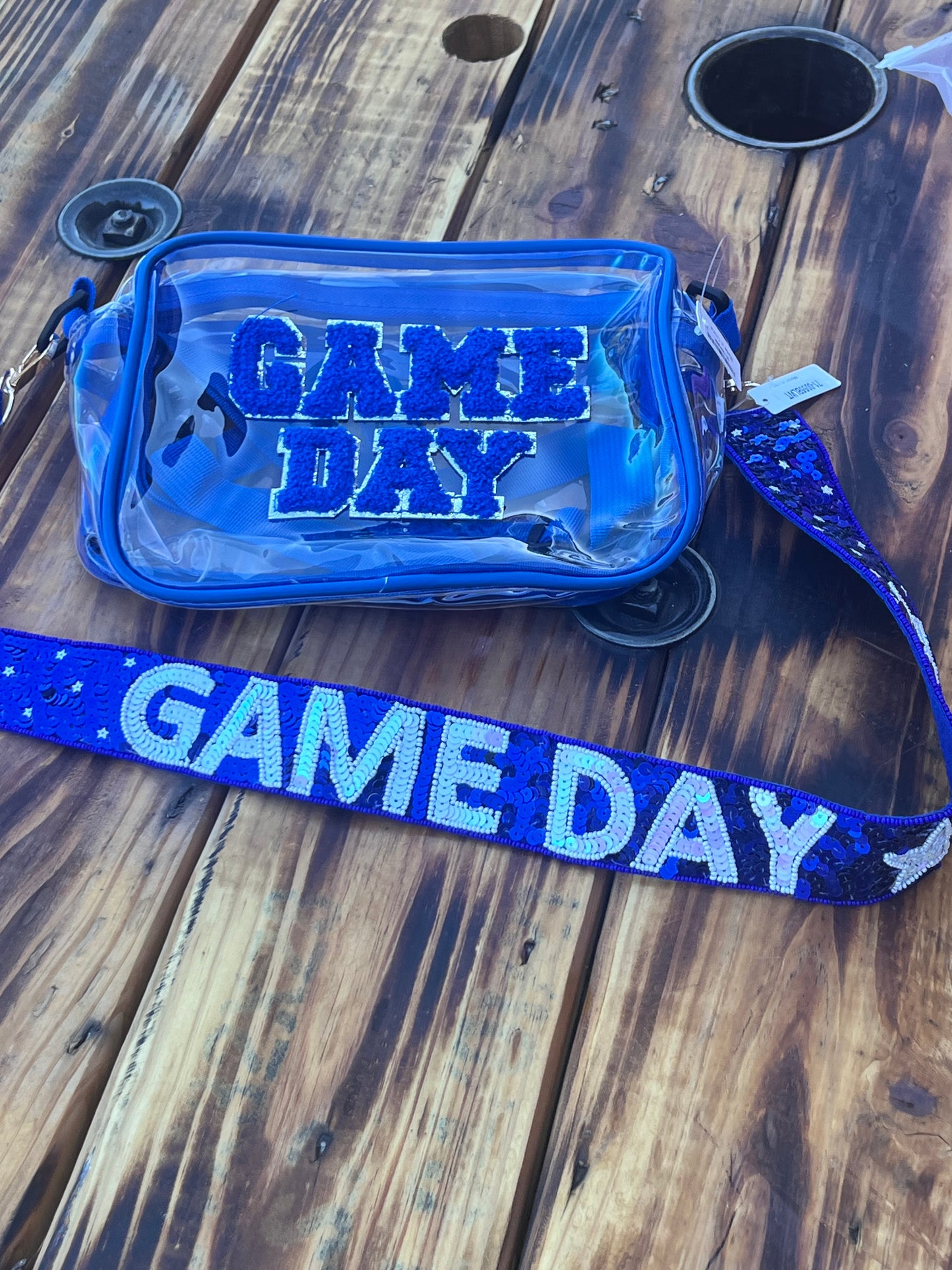 Clear game day bag & strap