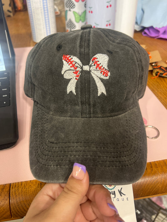 Bow softball cap