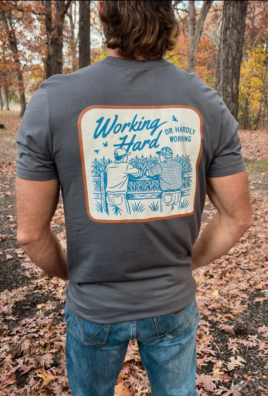 Working hard mens tee