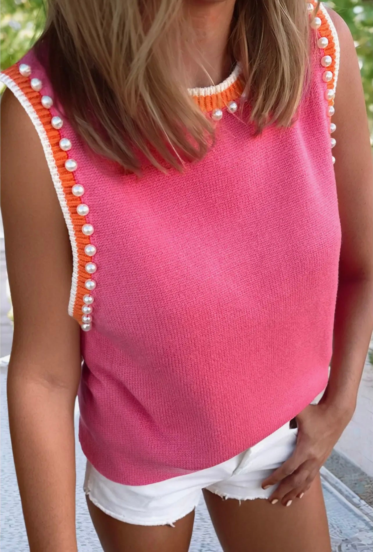 Pink pearl top