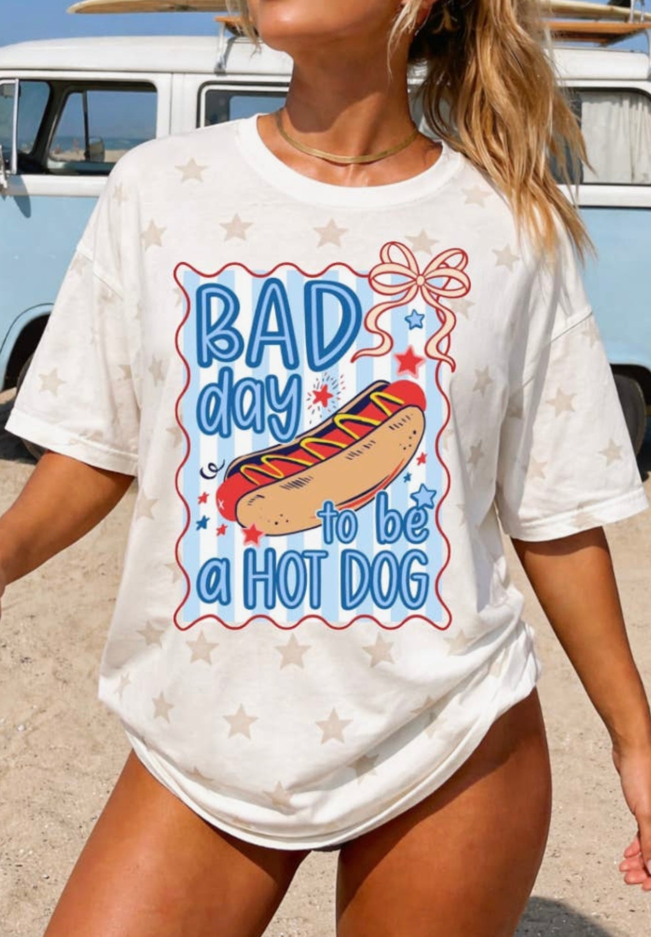 Hot dog 4th of July tee