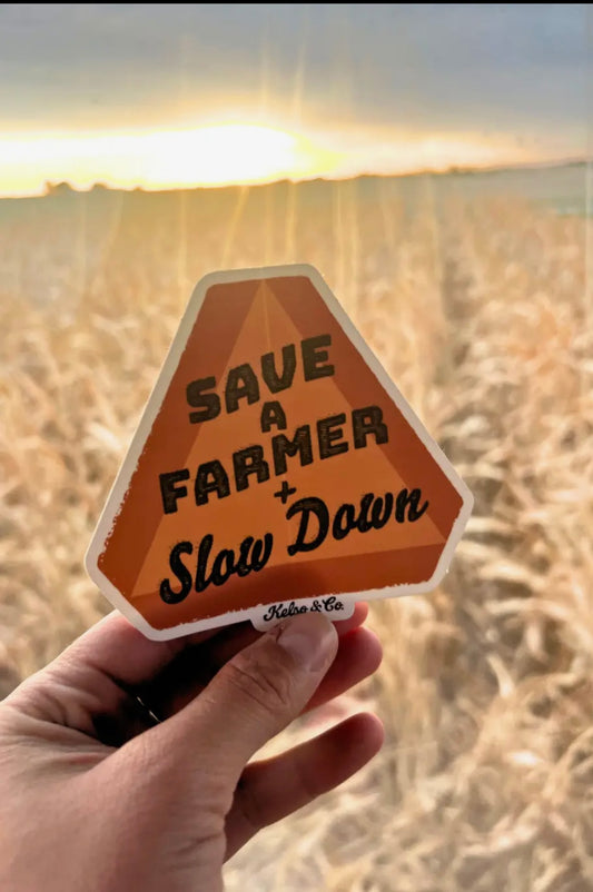 Save a farmer sticker