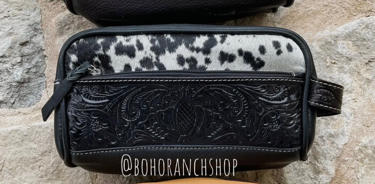 Black toiletries bag