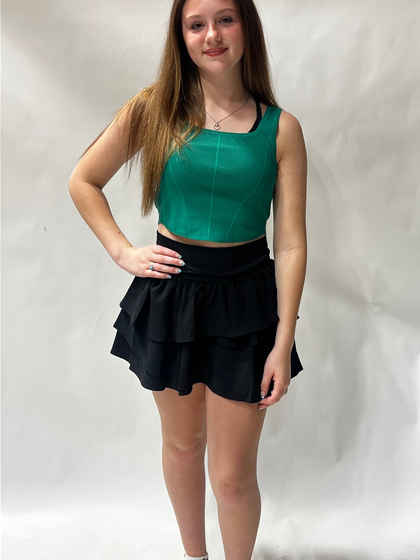 Black skort
